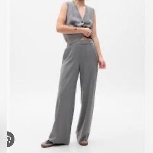 Gap Wide Leg Grey Trouser Pants